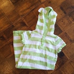 Old Navy 6-12 months green striped baby romper